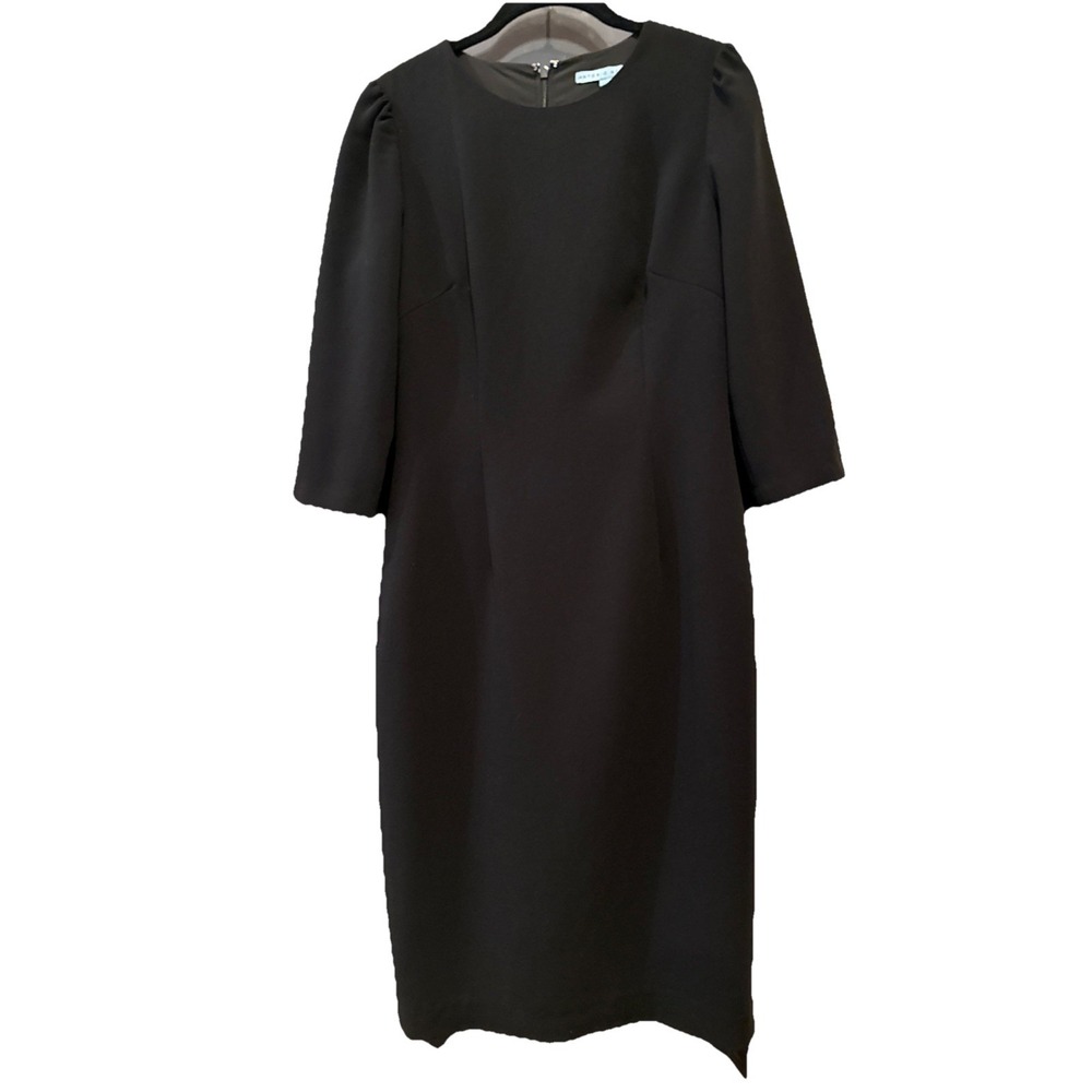 Antonio‎ Melani Dress Women's Size 4 Black Sheath  Slit Zip Up